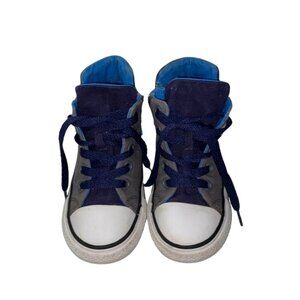 Converse All Star Zipper Sides Blue And Grey Sneakers Infant Size 10